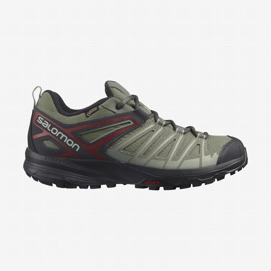 Buty Trekkingowe Salomon X Crest Gore-tex Męskie Oliwkowe ||OQA4481GA||